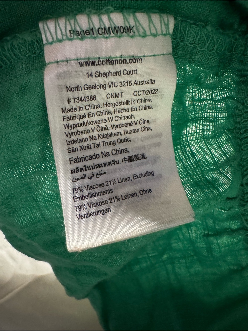 🚨SOLD!🚨💚 Cotton On Kids Green Linen Blend Dress | Size 2T | Cottagecore Prairie - Picture 5 of 5